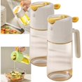 thumbnail image 1 of Bxaolu 15.5oz/460ml Glass Olive Oil Sprayer for Cooking, 2 in 1 Oil Dispenser for Kitchen Gadgets and Air Fryer Accessories, Food Grade Premium Spray Bottle for Salad, Frying, BBQ (White), 1 of 7