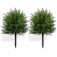 thumbnail image 1 of Bxaolu 15.8" Artificial Topiary Trees with Ground Spike, Set of 2 Norfolk Pine Topiary, UV Resistant Shrubs Plants Fake Cedar Tree Bushes for Outdoor Front Porch Garden Décor, 1 of 9