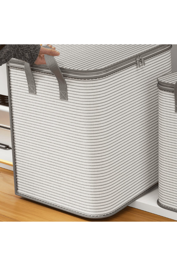 150L Large Storage Bags, Big Moving Bags with Strong Zippers & Carrying Handles, Packing Bags for Storage, Travel and Camping, Storage Totes For Space Saving (Gray, 1 Pack)