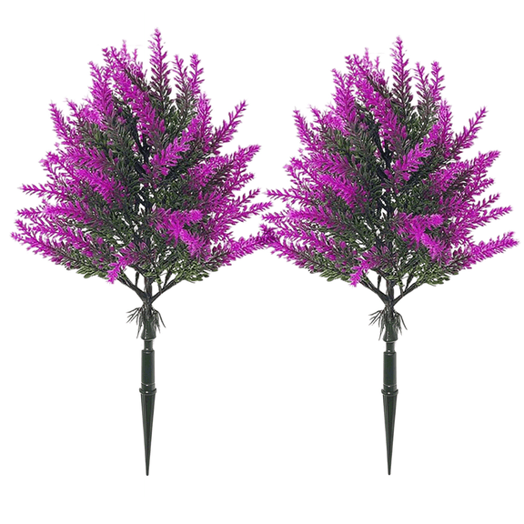 Bxaolu 16.5" Fake Bushes Outdoor, 2 Set of Faux Shrubs Outdoor with Ground Stakes | Artificial Shrubs Outdoor, Faux Outdoor Plants Realistic Topiary Bushes for Front Porch,Garden,Backyard Decor
