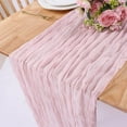 thumbnail image 1 of Bxaolu 1PC Cheesecloth Table Runner - 5.9ft Boho Gauze Cheese Cloth Table Runners for Bridal&nbsp;Decoration Wedding Party Summer Garden Farmhouse[Pink], 1 of 6