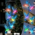 thumbnail image 1 of Bxaolu 1Pack 25" Hummingbird Solar Wind Chimes Color Changing Solared Lights Outdoor Waterproof LED Wind Chimes Solar Powered Lights for Home Party Yard Garden Christmas Decoration(Blue), 1 of 8