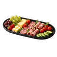 thumbnail image 1 of Bxaolu 1Pack Plastic Serving Tray for Party - Serving Tray 5.51x9.45 Inch- Rectangular Lightweight Dessert Tray for Food, 1 of 8