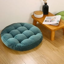 Bxaolu 1Pack Soft Round Chair Pad Non Slip Padded Chiar Cushion Soft and Comfortable Seat Cushions for Kitchen Dining Office Chairs (Blue ,16"x16"x2")