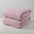 thumbnail image 1 of Bxaolu 2 Pack Bath Towel (27 x 55 Inches) Velvet&nbsp;Ultra Soft Highly Absorbent Bath Towel, Lightweight and Quick Drying Towels for Body, Sport, Yoga, SPA, Fitness, Pink, 1 of 9