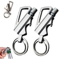 thumbnail image 1 of Bxaolu 2 Pack Permanent Match Kerosene Lighter with Multitool Keychain Bottle Opener, Reusable Waterproof Match Strike Anywhere, Flint Fire Starter for Outdoor Survival, Gifts for Men, Silver, 1 of 9