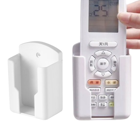Bxaolu 2 Pcs Wall Mount Remote Control Holder Media Player Controller Holder, Air-Conditioner Remote Tray TV Remote Organizer Caddy Box for Home Nightstand Office Desk Home Supply Storage,Gray