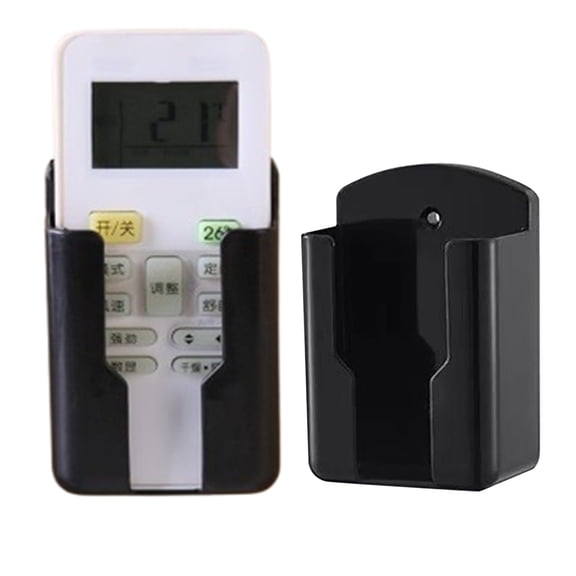 Bxaolu 2 Pcs Wall Mount Remote Control Holder Media Player Controller Holder, Air-Conditioner Remote Tray TV Remote Organizer Caddy Box for Home Nightstand Office Desk Home Supply Storage,Gray