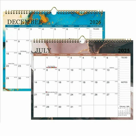Bxaolu 2025-2026 Calendar - 2025-2026 Wall Calendar Runs from Jul. 2025 - Dec.2026, Wall Calendars 25-26 14.8'' x 11.5'', 18 Months with Holidays, Thick Paper for New Year and Christmas Presents