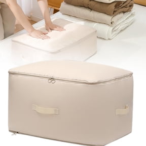 Bxaolu 2025 New Ultra Space Saving Self Compression Organizer, Portable Space Saver Storage Packing Bags, Quilt Compression Storage Bag for Comforters, Blankets, Bedding (Beige)