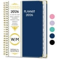 thumbnail image 1 of Bxaolu 2026 Appointment Book - January - December 2026,Academic Calendar with Weekly ＆ Monthly, 8.5'' x 15.8'', A5, 2026 Daily Planner Schedule Book with Tabs with Tabs, Hard Cover (Navy), 1 of 8