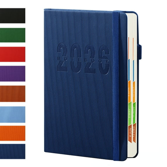 Bxaolu 2026 Planner - 2026 Planner Weekly and Monthly, Jan.2026 - Dec.2026, 8.46" x 5.71", Weekly Monthly Planner 2026, Calendar Planner with Pen Holder,Elastic Closure, Hardcover, Bookmark-Blue