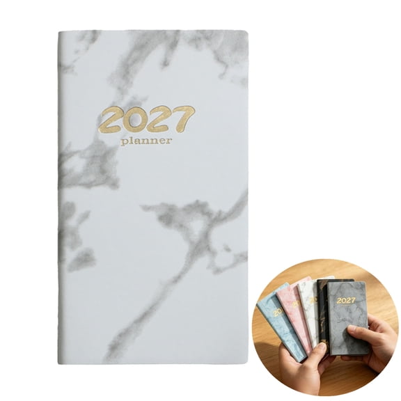 Bxaolu 2027 Pocket Daily Weekly Planner for Purse 3.85" x 7" - 12 Month (Jan2027 - Dec 2027) Academic Year Calendar, Pocket Size Planner, Notebook, 60 Sheet/120Page, Red