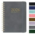 thumbnail image 1 of Bxaolu 2026 Weekly and Monthly Planner - From January 2026 - December 2026, 6" x 8.5" Daily Agenda Planner with Monthly Tabs, Note Pages, Pockets, Bookmark, Gray, 1 of 9
