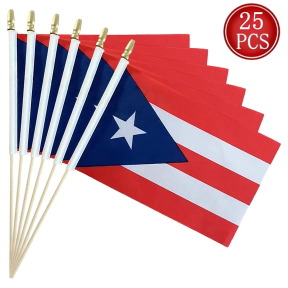 Bxaolu 25 Packs Small American Flags on Stick,American Flag for Outside 5.5"x8",Mini Flags/Small USA Flag 4th of July Decorations Outdoor,Fourth of July Decorations for Home,Memorial Day Decor