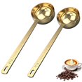 thumbnail image 1 of Bxaolu 2Pcs Coffee Scoop Spoon - 2 Tbsp Tablespoon 30ML 304 Stainless Steel Long Handle Measuring Spoons for Ground Coffee, Loose Tea and Powder,Gold, 1 of 6