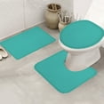 thumbnail image 1 of Bxaolu 3 Piece Bathroom Rugs Sets, Non-Slip & Quick Dry Bath Mat, Ultra Soft Bath Rugs for Bathroom, Toilet and Shower Floor, Green, 1 of 8
