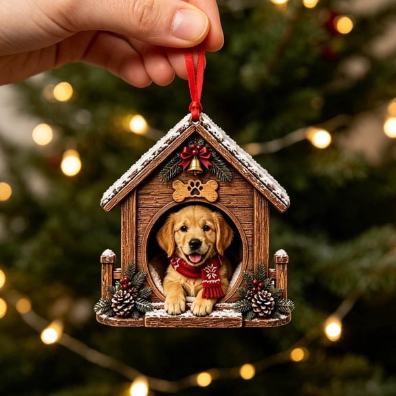 Bxaolu 3D Resin Animal Christmas Ornaments, Cute Funny Ornaments, Gifts for Animal Lovers, Fun Unique Ornaments for Christmas Tree, Holiday Decor, Tree Haning Decoration