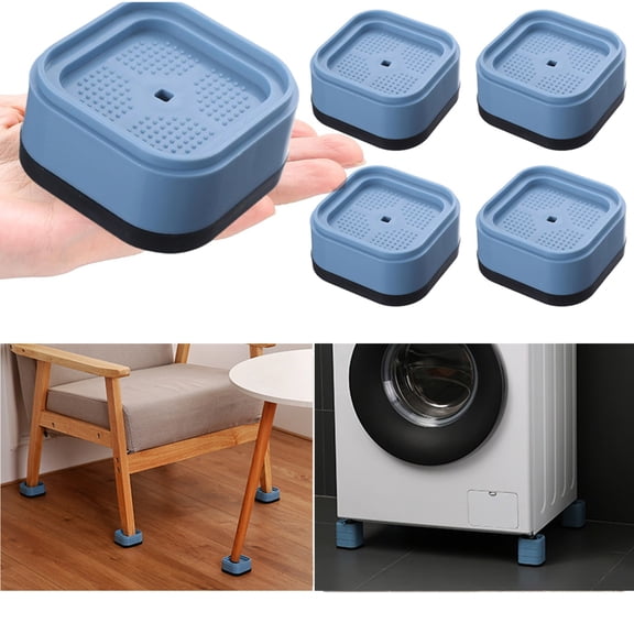 Bxaolu 4 Pack Furniture Risers, Adjustable Bed Risers Heavy Duty Stackable Bed Raisers for Table Desk Couch Chair Sofa Cabinet Bed Legs Lift Height 1.38" (8, Blue)