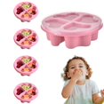 thumbnail image 1 of Bxaolu 4 Pack Snack Containers, 4 Compartments Bento Snack Box, Reusable Lunch Containers for Adults, Divided Food Storage Containers for Work Travel, Pink, 1 of 8