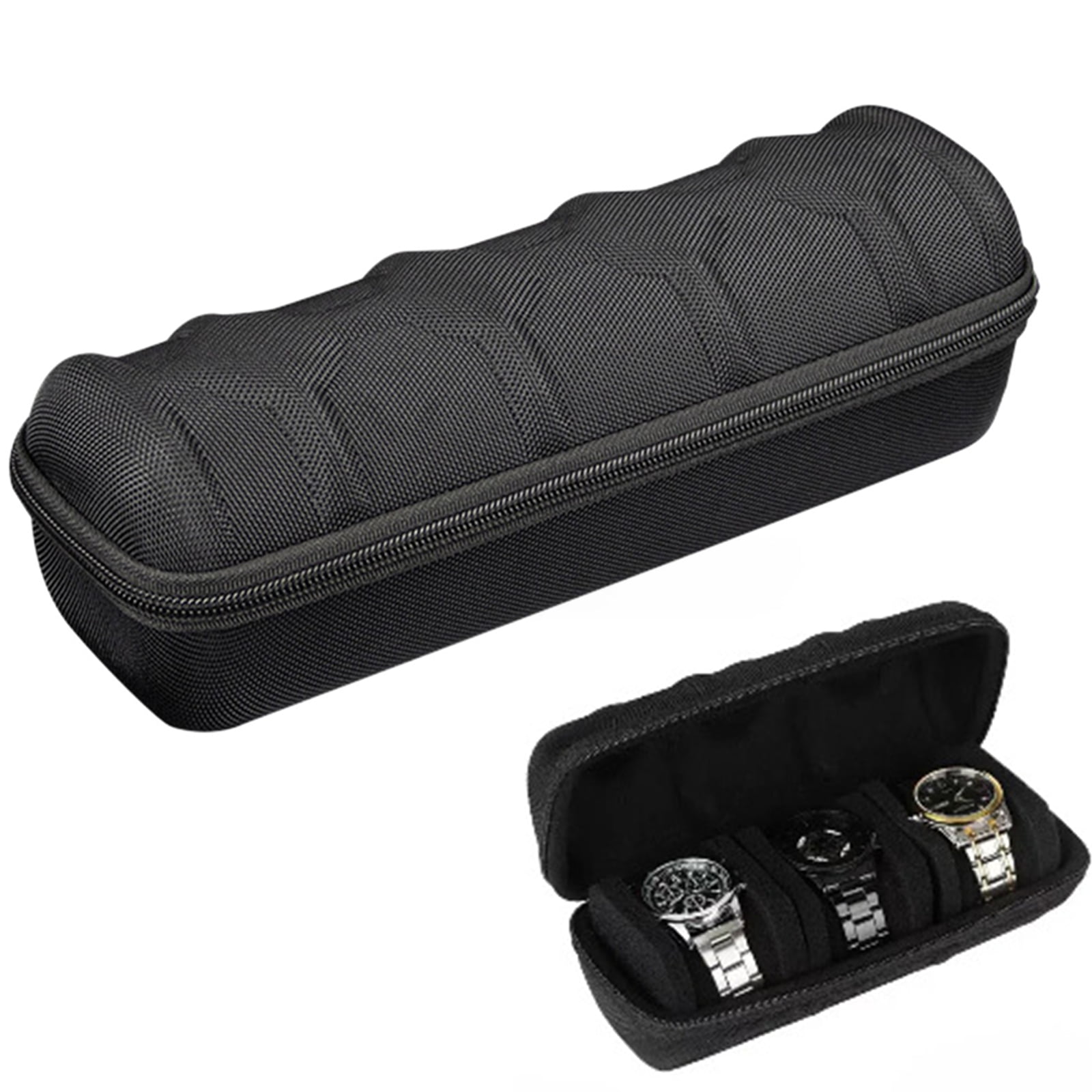 Bxaolu Slot Hard Watch Travel Case, Watch Roll Case Storage and