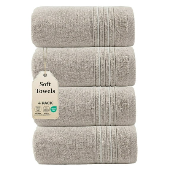 Bxaolu 4Pack Microfiber Facial Cloths, Lightweight Super Soft and Absorbent, 13.58" x 29.9" Washcloths Perfect for Bathroom, Daily Use, Brown