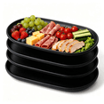 thumbnail image 1 of Bxaolu 4Pack Plastic Serving Tray for Party - Serving Tray 6.5 x 11.81 Inch - Light Weight Dessert Tray for Food - Rectangular Party Serving Tray for Entertaining, 1 of 6