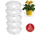 thumbnail image 1 of Bxaolu 5 Packs 6" Large Clear Plant Saucers for Indoor Outdoor Use Heavy Duty Plastic Plant Trays for Planter Bulk Flower Pot Drip Trays to Catch Water, Round Transparent, 1 of 9