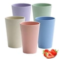 thumbnail image 1 of Bxaolu 5 Pcs Unbreakable Plastic Cups Set, 16.9 oz Reusable Plastic Cups, Stackable Water Tumblers, Drinking Cup for Kitchen, Outdoor, BPA-free, Dishwasher Refrigerator and Microwave Safe(5 Colors), 1 of 8