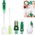 thumbnail image 1 of Bxaolu 5-in-1 Water Bottle Cleaner Brush Set, 14.2" Long Handle Bottle Cleaning Brush, 3 Straw Brush, Removable Nipple Brush, Detail Brush for Cup Lid Gap, Green, 1 of 9