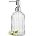 thumbnail image 1 of Bxaolu 500ML/ 18 Oz Clear Glass Soap Dispenser with Rust Proof Stainless Steel Pump, Shower&nbsp;Soap DispenserRefillable Liquid Hand Soap Dispenser for Bathroom, Premium Kitchen Soap Dispenser, 1 of 9