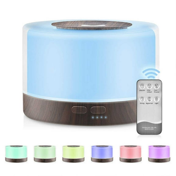 Bxaolu 500ml Essential Oil Diffuser, 5 in 1 Aromatherapy Fragrant Oil Humidifier Vaporizer, Timer and Auto-Off Diffusers for Home, Diffusers for Essential Oils Large Room