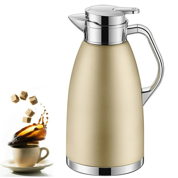 Bxaolu 78 OZ/2.3L Thermal Carafe, Insulated Stainless Steel Carafe Double Walled Vacuum Thermal Pot Flask for Keeping Hot Coffee Tea Home and Office