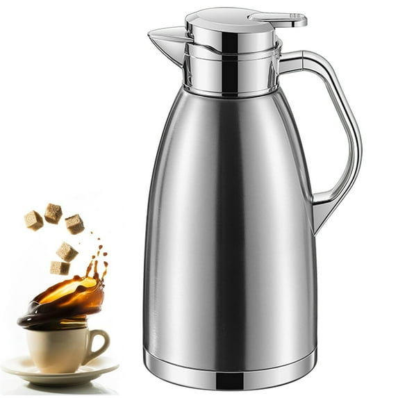 Bxaolu 78 OZ/2.3L Thermal Carafe, Insulated Stainless Steel Carafe Double Walled Vacuum Thermal Pot Flask for Keeping Hot Coffee Tea Home and Office