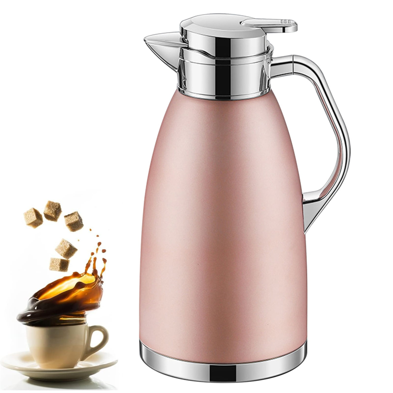 Bxaolu 78 OZ/2.3L Thermal Carafe, Insulated Stainless Steel Carafe Double Walled Vacuum Thermal Pot Flask For Keeping Hot Coffee Tea Home And Office - View #10