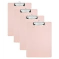 thumbnail image 1 of Bxaolu 8.5" x11" Plastic Clipboards 4-Pack with Hanging Hook – Slim Durable Clip Boards, Standard Letter/A4 Size for Home Office Use, Pink, 1 of 7