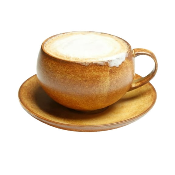 Bxaolu 8-Ounce Espresso Cups Set, Small Stackable Coffee Cups with Saucers, Ceramic Demitasse Mugs, Espresso Home Kitchen Accessories for Machine, Coffee