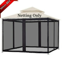 Bxaolu 9.84x11.8 Ft Mosquito Netting for Patio Camping Gazebo/Pop Up Canopy Tent, Double Door Side Screen Easy Installation Black(Only Mosquito Net No Frame)