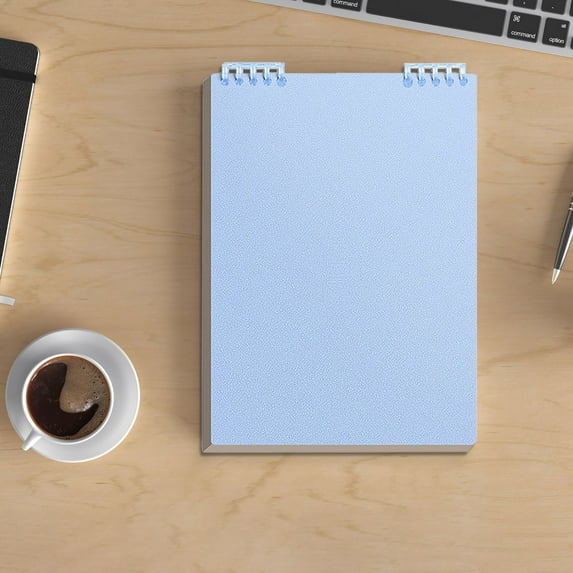 Bxaolu A5 Notebook, Small 5.5" X 8.22", 60 Pages/30 Sheets, Thick Paper, Journaling Note Book for Office Women Men Work Writing Notes(Light Blue, 5.5''x8'')