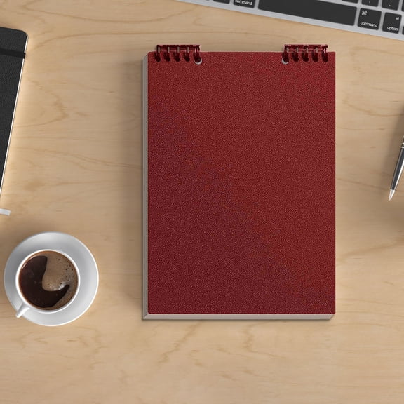 Bxaolu A5 Notebook, Small 5.5" X 8.22", 60 Pages/30 Sheets, Thick Paper, Journaling Note Book for Office Women Men Work Writing Notes(Red, 5.5''x8'')