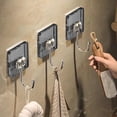 thumbnail image 1 of Bxaolu Adhesive Wall Hooks for Hanging Towels - Heavy Duty Stick On Hooks, Strong Hold up to 10 lbs, 3Pack Hangers for Coats, Bags, Purses, Ideal for Door, Closet, or Bathroom, Gray, 1 of 6
