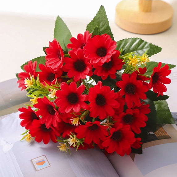 Bxaolu Artificial Daisy Flowers, 12 Inch Small Fake Daisy Flowers for Wedding, Home Decor, Floral Arrangements, Vase Centerpieces