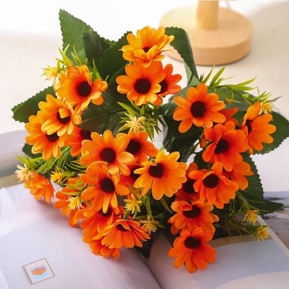 Bxaolu Artificial Daisy Flowers, 12 Inch Small Fake Daisy Flowers for Wedding, Home Decor, Floral Arrangements, Vase Centerpieces