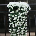 thumbnail image 1 of Bxaolu Artificial Hanging Flowers, Fake Plastic Faux Hanging Plants Chlorophytum Vines for Indoor Outdoor Garden Porch Eave Wedding Wall Décor (White), 1 of 8