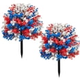 thumbnail image 1 of Bxaolu Artificial Topiary Tree with Ba*bys Breaths, Set of 2 Artificial 4th of July Flowers with Spike, Fake Silk Patriotic Flowers for Independence Day Home Decor Arrangement Table Centerpieces, 1 of 10