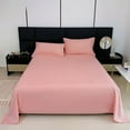 thumbnail image 1 of Bxaolu Bedding Flat Sheet - 1 Pack (47" x 90") - Soft Brushed Microfiber Fabric - Fade Resistant Top Sheet - Easy Care Bed Sheet, Pink, 1 of 6