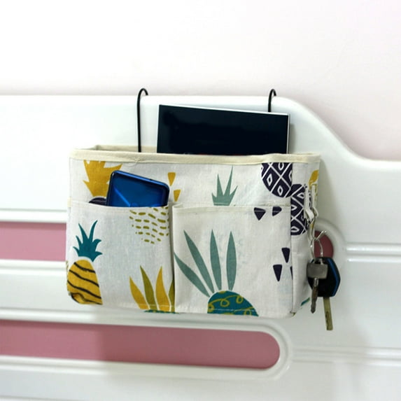 Bxaolu Bedside Caddie Hanging Basket – Multifunctional Organizer Box, Bunk Bed Rail, Holder for Glasses, Books, Keys