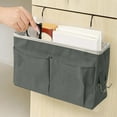 thumbnail image 1 of Bxaolu Bedside Caddy, Bedside Storage Bag Hanging Organizer for Bedroom | Bed Caddy with Hooks, Top Bunks and Dorm Essentials for Water, Tissues, Tablets, Books, Phones, and Other Necessories, 1 of 6