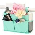 thumbnail image 1 of Bxaolu Bedside Caddy Hanging Bed Organizer Storage Bag Pocket for Bunk and Beds, Bedroom, Dorm Rooms Bed Rails, Multi-Function&nbsp;bed Shelf with 4 Pockets and 2 Hooks (Green), 1 of 7