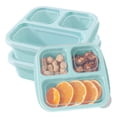 thumbnail image 1 of Bxaolu Bento Box, 3 Pack Snack Containers with 3 Compartments for Meal Prep, On-the-Go [Picnic, Travel], Lunchable Container Reusable and BPA-Free, Green, 1 of 7